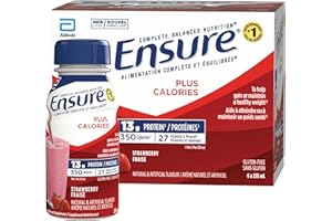 Ensure Plus Calories, Nutritional Supplement Shake, To Help With Healthy Weight Gain Or Maintenance, Strawberry, 6 x 235-mL B