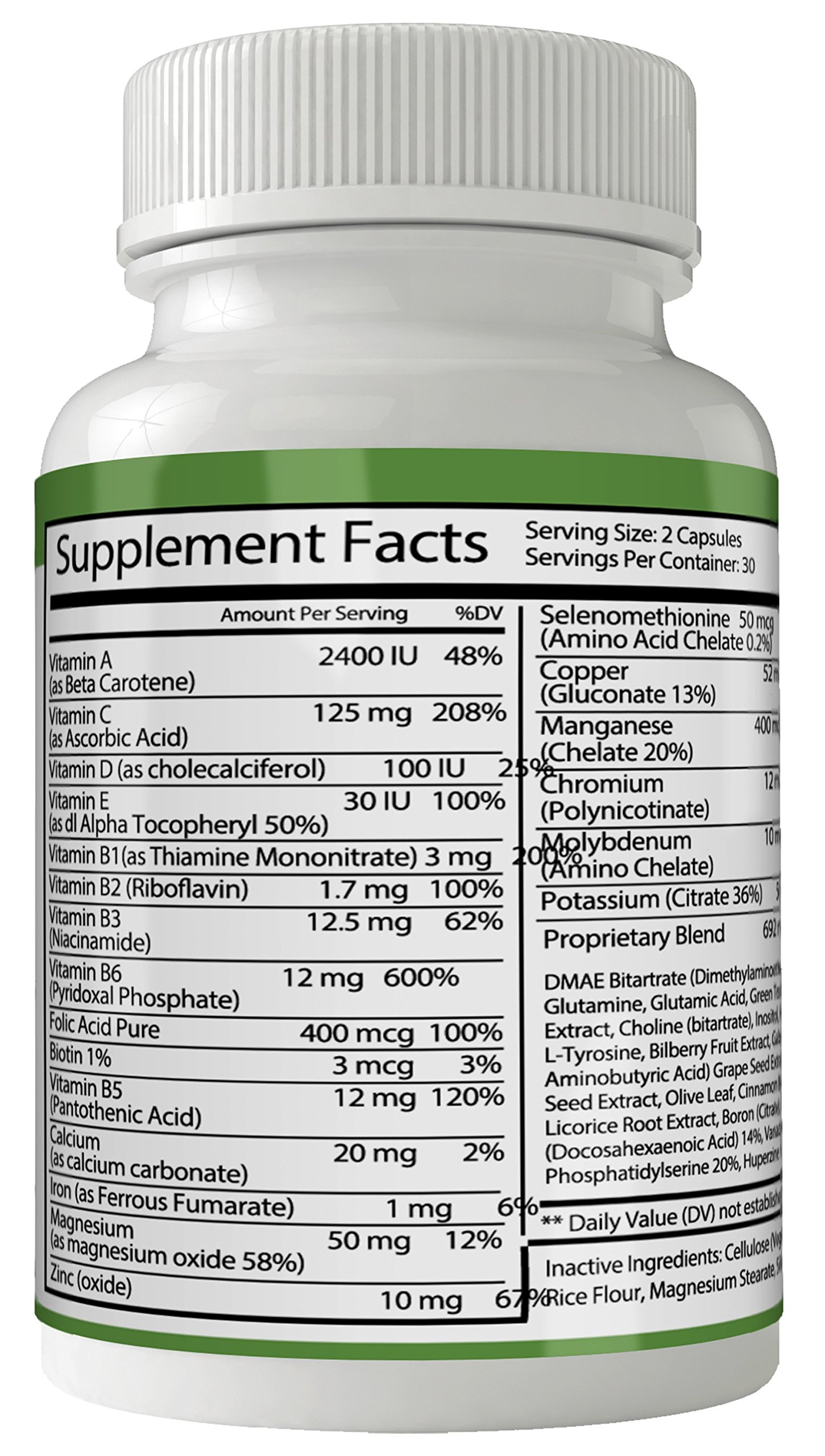 BRAINplus - Brain IQ Plus Capsules for Brain Plus IQ Original from nutra4health, Brain Booster, Brain Supplement for FOCUS, CLARITY and MEMORY with BACOPA, DMAE & PHOSPHATIDYLCHOLINE