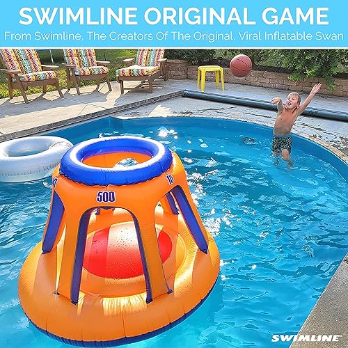 SWIMLINE Inflatable Pool Basketball Hoop Floating Or Poolside Game