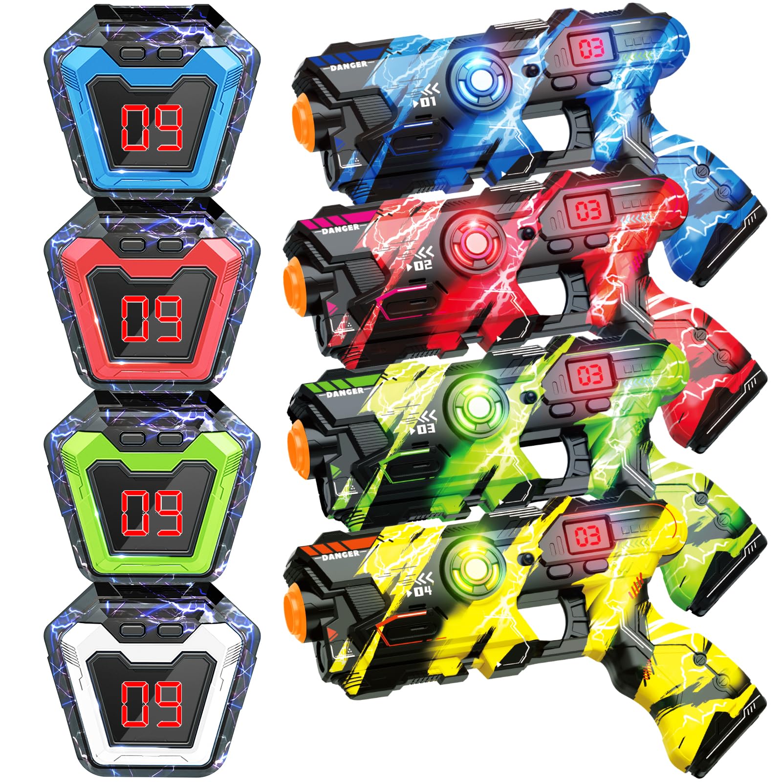Photo 1 of BAIAI Laser Tag Guns Set of 4 with Digital LED Vests Score Display,Cool Outdoor Toys for Kids Ages 8 9 10 11 12+ Boys Girls Children Teens Adults Birthday Gifts Toys Christmas