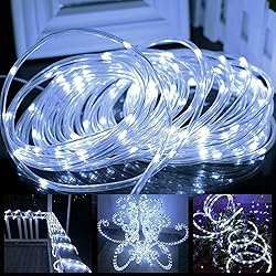 IJG Christmas Solar Rope Lights Outdoor