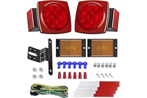 Cyfie 12V LED Trailer Light Kit DOT Certified, Utility Trailer Lights for Submersible Boat RV Car with 25ft Wire Harness Wafe