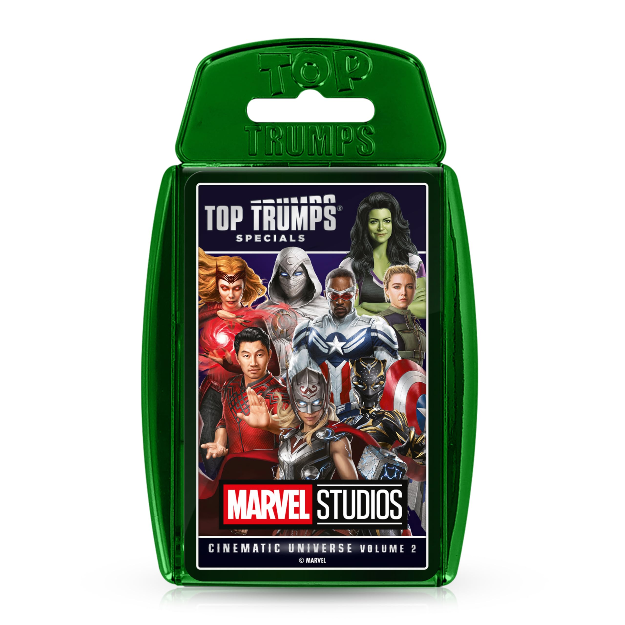 Top Trumps Marvel Cinematic Universe Volume 2 Special Card Game, Play with Spider-Man, Captain America and Scarlet Witch, Educational travel game, makes a great gift for ages 6 plus
