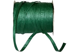 Reliant Ribbon Paper Raffia Ribbon, 1/4 Inch X 100 Yards, Hunter Green
