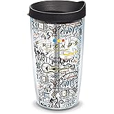 Tervis Friends Pattern Made in USA Double Walled Insulated Tumbler Travel Cup Keeps Drinks Cold & Hot, 16oz, Classic