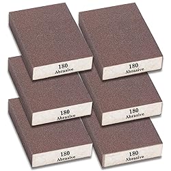 Tnisesm 6Pcs Sanding Blocks 180 Grits Sanding
