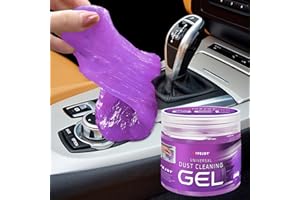 FiveJoy Car Cleaning Gel, 200g Car Cleaning Putty for Detailing Interior Cleaner, Dust Cleaning Slime for Cars, Keyboards & Electronics – Reusable Odorless Car Cleaning Supplies, Purple, 1 Pack 7oz