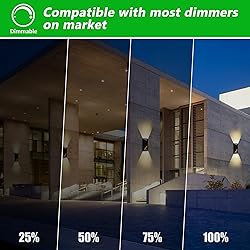 Laplusbelle LED Outdoor Wall Lights, Modern Black