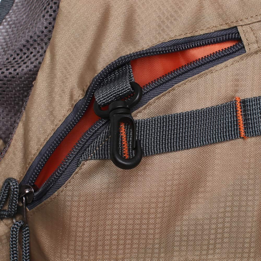 Kylebooker Fly Fishing Vest Anglers Mesh Adjustable Breathable for Men and Women, Khaki - Image 5