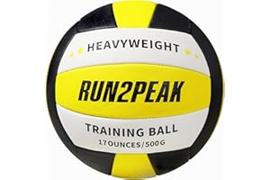 RUN2PEAK Heavy Weight Volleyball Ball Official Size 5 Setter Training Volleyballs PU Practice Volley Balls for Indoor Rebounder Equipment Setters Weighted Volleyball Setting Trainer