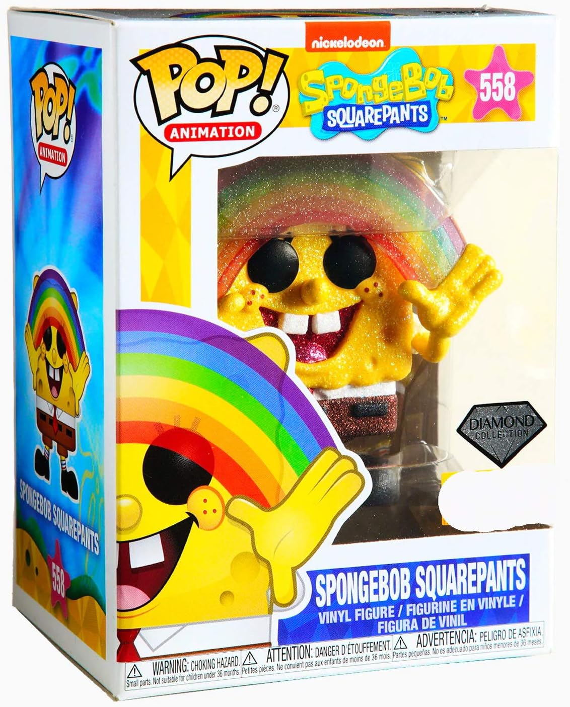 Funko Nickelodeon Pop! Animation: SpongeBob SquarePants - SpongeBob SquarePants Rainbow (Diamond Collection) - Image 3