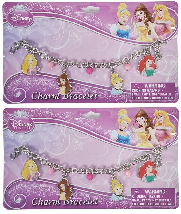 Disney Princesses Charm Bracelet 2 Pack Amazon.in Jewellery