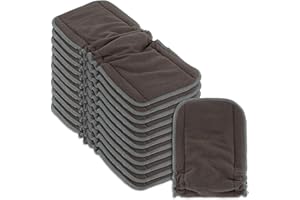 Naturally Nature Cloth Diaper Inserts, 4 Layer Rayon Fleece, Pack of 12, Resuable, Washable Inserts for Cloth Diapers, Gusset