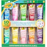 Crayola Bathtub Fingerpaint Deluxe Value Pack 10-Piece Set for Kids, 3 OZ Tubes of Washable Soap Paint, Non-Toxic, Stain Free Bath Toys for Kids