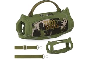 JCHPINE Silicone Case for JBL Charge 6 Portable Bluetooth Speaker, Protective Cover for JBL Charge 6 Pro AI Sound Bluetooth Speaker Accessories (Squad)