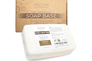 velona 2 LB - Shea Butter - Melt and Pour Soap Base SLS/SLES free | Natural Bars for The Best Result for Soap-Making