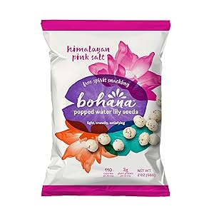 Bohana Pink Himalayan Salt, 6 Pack | As Seen On Shark Tank | Gluten-Free High-Protein All Natural Super Snack | Free Spirit Snacking: Non-GMO Verified, Light, Crunchy, Satisfying (2oz Bags, 6-Pack)