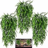 2Pack Reptile Plants Hanging Silk Terrarium Plants With Suction Cup For
