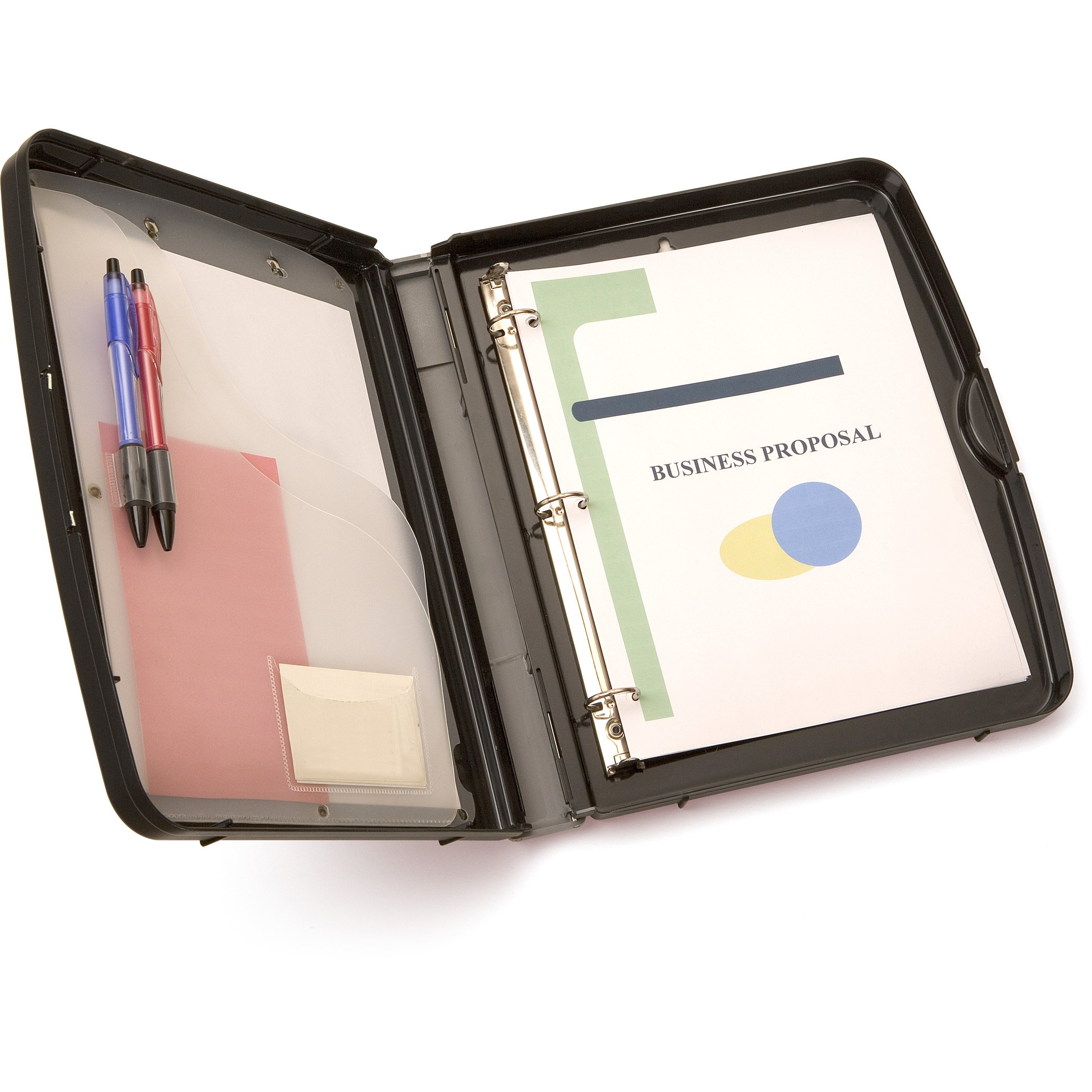 Photo 1 of Officemate Ringbinder Clipboard Storage Box, Charcoal (83309), 13" x 10.8" x 2"