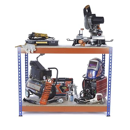 Werkbank/Werkbank mit 2 Ebenen, 400 kg (UDL), 900 x 1200 x 600 mm (H x B x T) – 400 kg