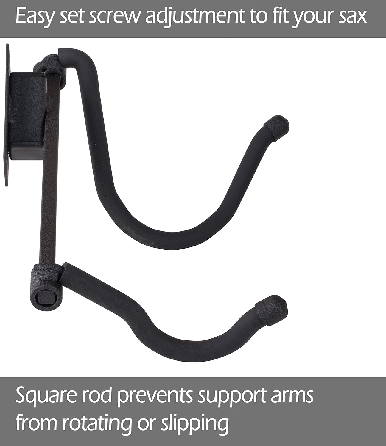 String Swing Alto/Tenor Saxophone Holder, Black - Image 3