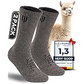 Juclise Alpaca Wool Crew Socks Men and Women,Thick Thermal Winter Cold Weather Hunting Hiking,Moisture Wicking Cushioned