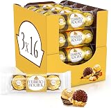 Ferrero Rocher Pralines Bulk Box 48pcs Whole Hazelnuts in Milk Chocolate