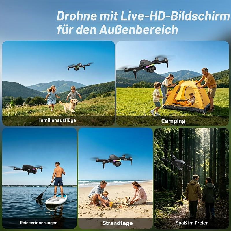 F417PRO Mini Drohne mit 1080 HD Kamera LCD Bildschirm Fernsteuerung,Bürstenloser Motor,Type‑C Aufladung,Fluggerät unter 249g,Spielzeug Drohne für Erwachsene Kinder Anfänger,Geschenk für Jungen Mädchen