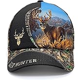 Deer Hunting Baseball Cap Adjustable with Steel Buckle, Lightweight Outdoor Hat for Men & Women, Unique Hunter Graphic Dad Hat, One Size Fits All – Gift for Hunters & Outdoor Lovers