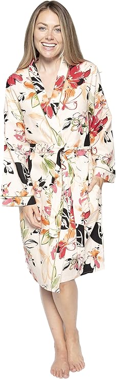 bademantel damen blumen