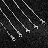 Mozeat Lens 20pcs Stainless Steel Necklace Chains 1.5mm 45cm Silver view 7