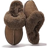 Project Cloud 100% Genuine Leather Slippers for Women Footwear with Genuine Fur Lining Womens Clogs & Mule - Non-Slip Indoor/Outdoor Scuff Womens Slippers with Memory Foam Insole
