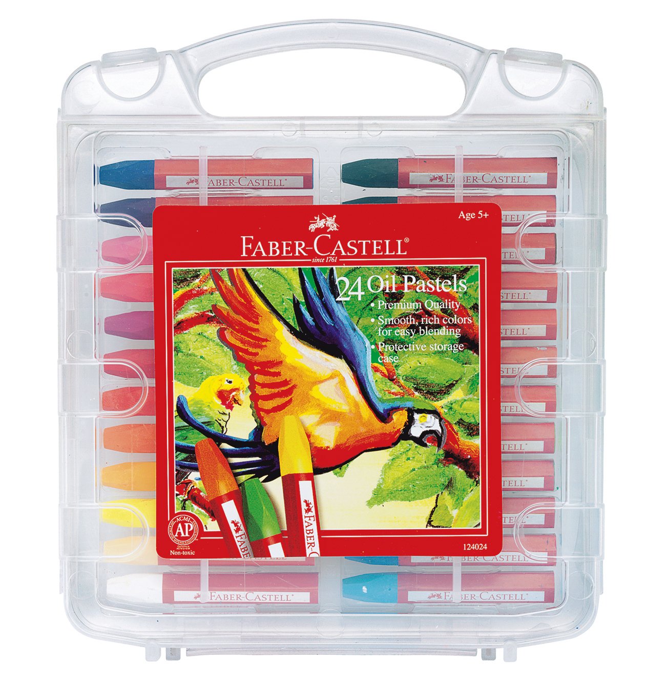 FaberCastell Blendable Oil Pastels In Durable Storage Case 24 Vibrant