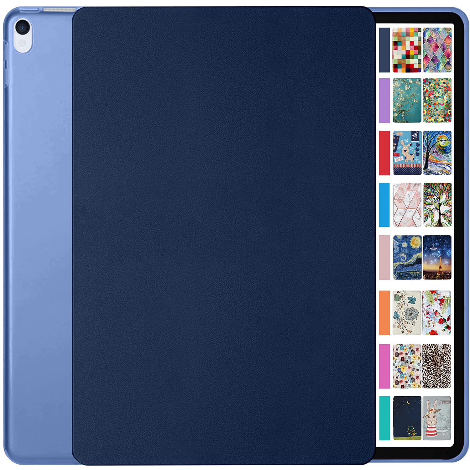 DuraSafe Cases for iPad Pro 12.9 2nd Gen 2017 Hard Back Case A1670 MQDC2B/A MQDD2B/A MQDA2B/A A1671 MP6H2B/A MP6J2B/A MP6G2B/A MPL02B/A MPL12B/A A1821 MQEF2B/A MQED2B/A - Navy Blue