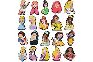 DECWENME Lovely Princess Shoes Charms For Girls Cute Cartoon Shoes Pins Decoration Accessories For Women Men Party Favors Birthday Gifts