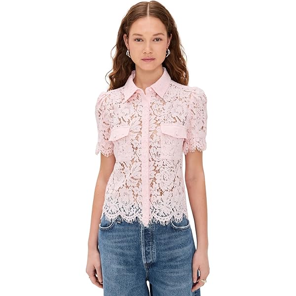 KAGINI カギニ　solov HEART LACE TOPS 大人気！ Generation Love Women's Kairi Lace Wrap Blouse, Black, XXL