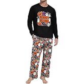 Mens Pajama Set Long Sleeve Shirts and Pants Soft Comfy Pjs Print Sleepwear | S-2XL, Machine, Pockets, No-fly Front, 2-Piece Drawstring Quick Dry Lounge, Lightweight Breathable Pijama, Mens Holiday Gift