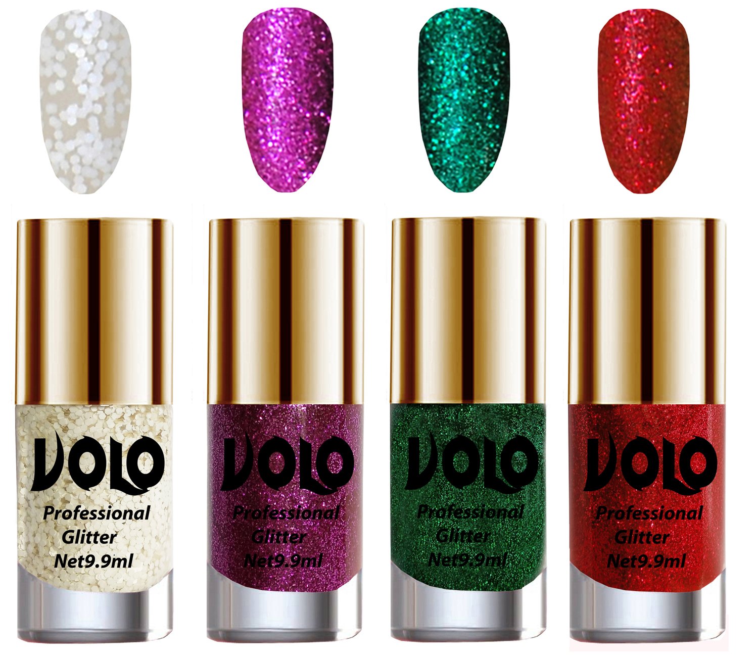 Buy Volo Professionally Used Glitter Shine Nail Polish Combo Pack