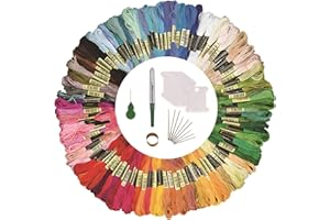 Embroidery Floss Kit - 100 Colors Thread for Cross Stitch + 22 Accessories, Sewing Thread for Bracelet and Friendship Crafts 