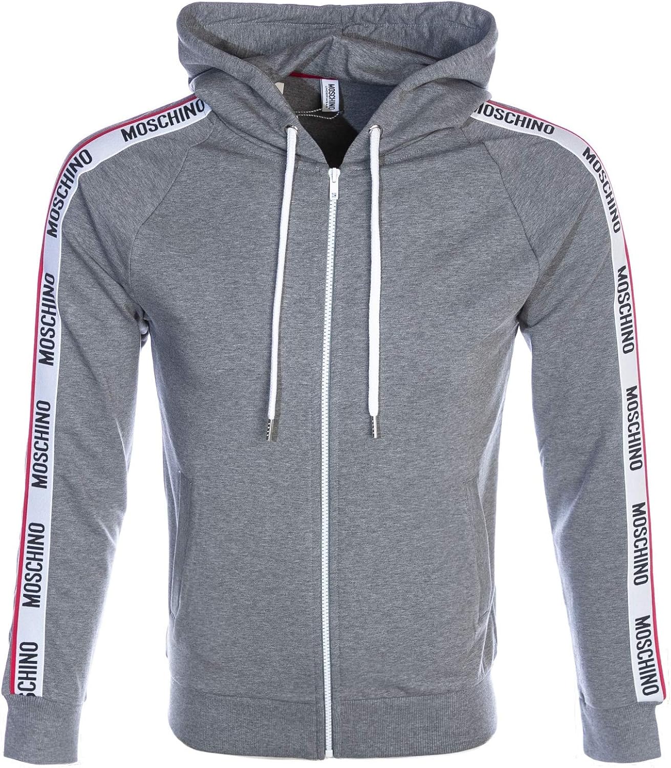 Buy Moschino Basic Fleece Zip Hoodie Grey SM at Amazon.in