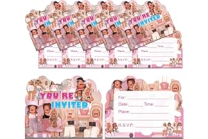 Video Game Birthday Party Invitations,Video Game Birthday Party supplies, Birthday Invitation Cards for Girls