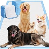 Gimars L Extra Thick 130g Dog Pee Pads 37"x54" &ndash; 30 Count, 6-Layer Leak-Proof Puppy Training Pads for Large, Senior, Puppy Dogs, Cats, Rabbits &ndash; Indoor, Outdoor, Travel &amp; Crate Use