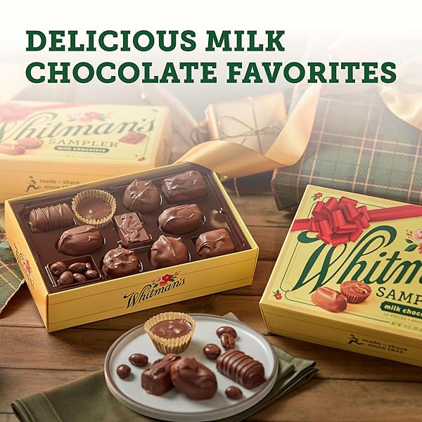 WHITMAN’S SAMPLER MOTHER’S DAY MILK CHOCOLATES GIFT BOX, 10 OUNCE (22 PIECES)