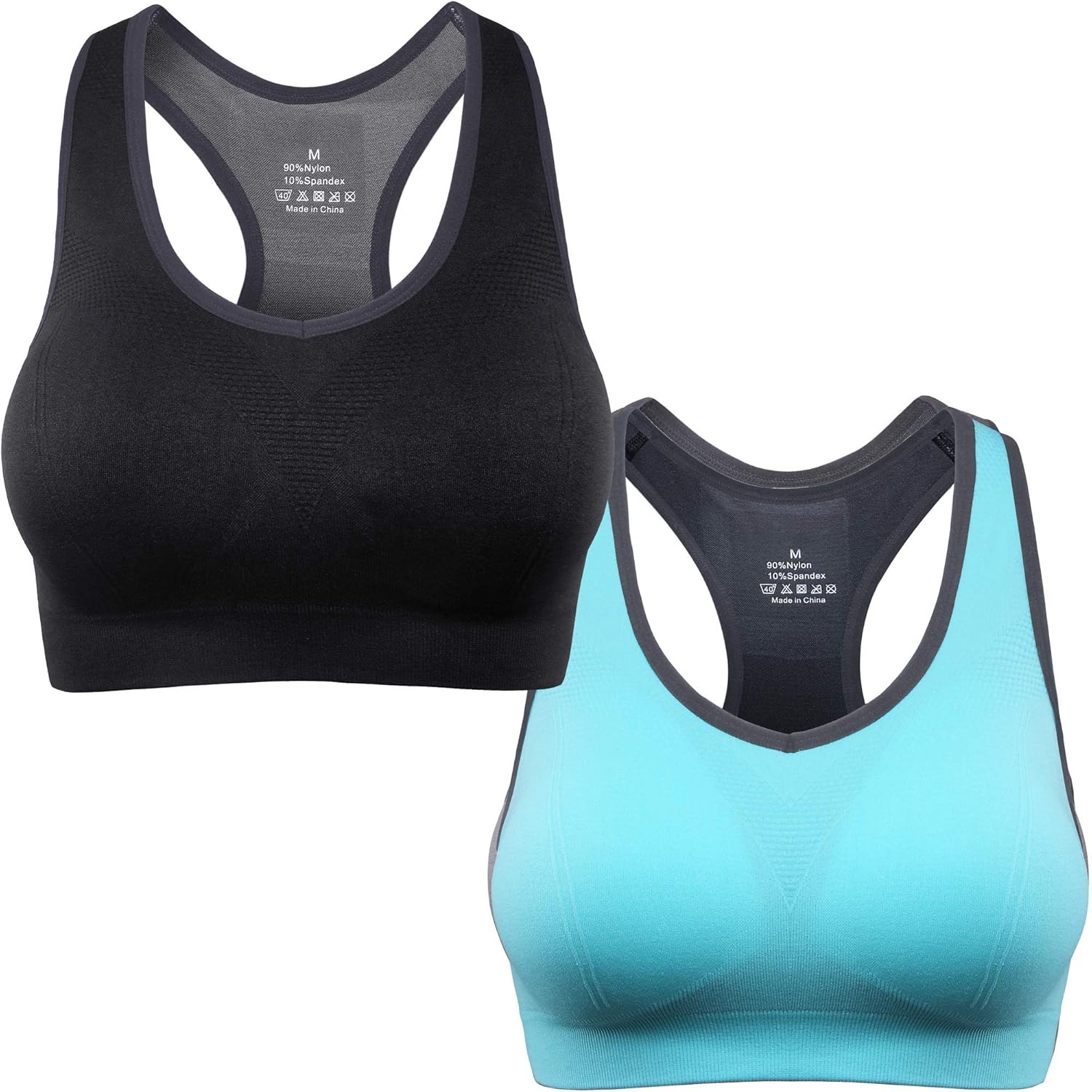 RUMERE Women Racerback Sports Bras High Impact Seamless Yoga Gym
