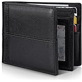 Artpaxy Mens Wallet Bifold Genuine Leather RFID Blocking Wallet for Men with 1 ID Window 13 Card Holders 2 cash pockets 1 Gift Box