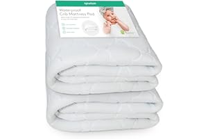 Newton Baby Waterproof Crib Mattress Pad | Ultra-Breathable Quilted Layer for Comfort & Universal Fitted Skirt for Secure Fit | Machine Washable | Crib Mattress Protector Pad Waterproof, 2 Packs