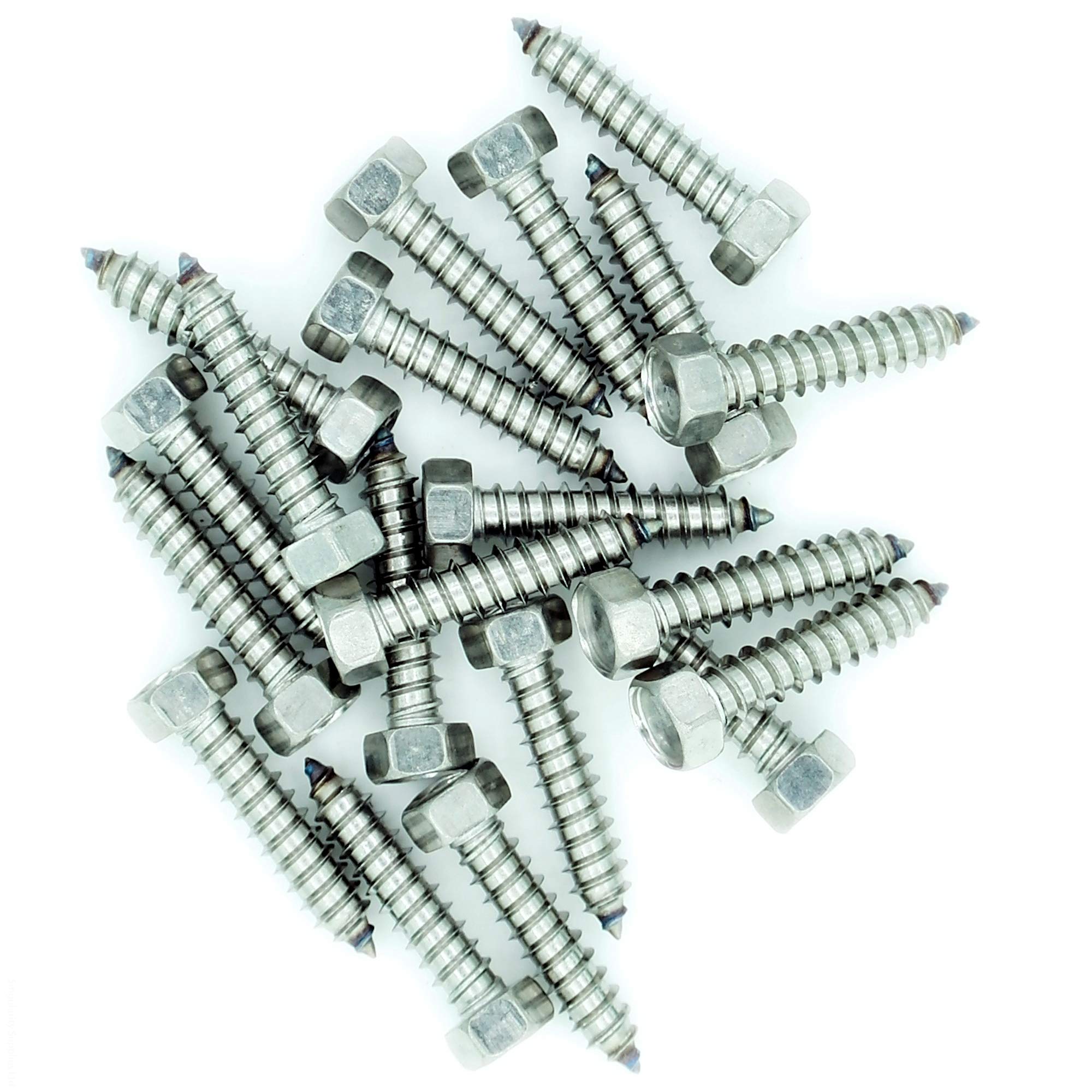 No.7 x 1.3 (3.9mm x 32mm) Hex Self-Tapping Screw - Stainless Steel (A2) (Pack of 20)