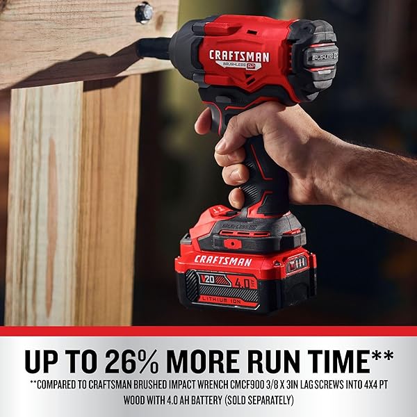 CRAFTSMAN V20 CORDLESS IMPACT WRENCH, 1/2 INCH, BARE TOOL ONLY (CMCF921B)