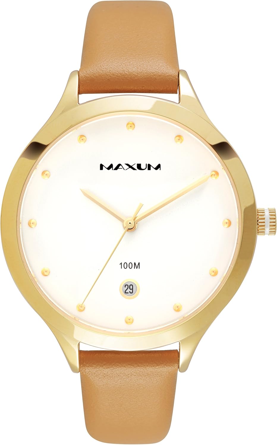 Maxum Women's X1770L3 YearRound Analog Quartz Beige Watch