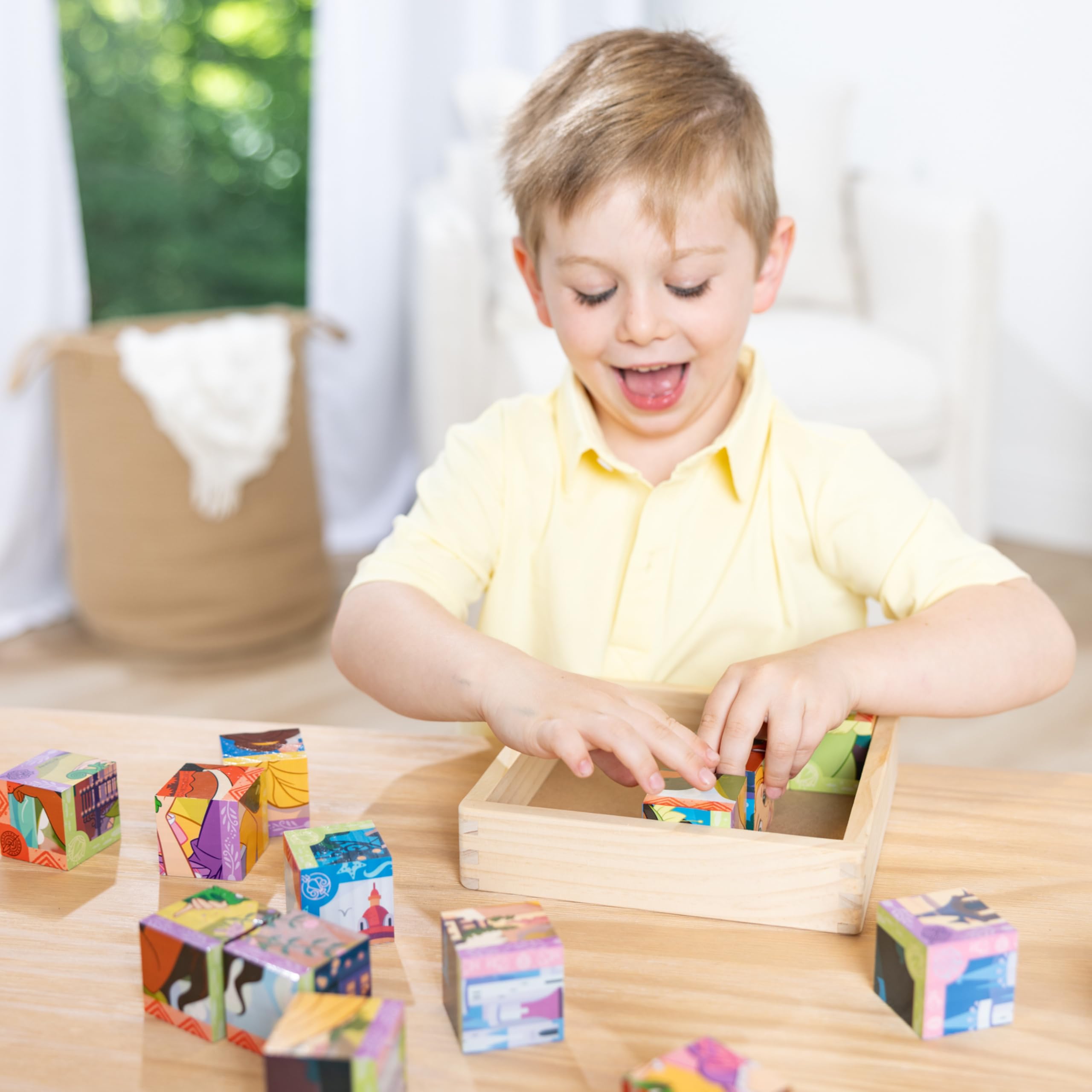 Melissa & Doug Disney Princess Wooden Toy Cube Puzzle Blocks for Boys and for Girls 3+ - FSC Certified